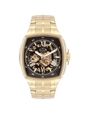 Relógio Technos Masculino Automático Skeleton Dourado