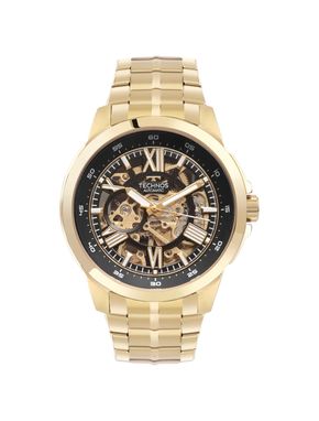 Relógio Technos Masculino Automático Skeleton Dourado