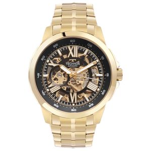 Relógio Technos Masculino Automático Skeleton Dourado - G3265AN/1P
