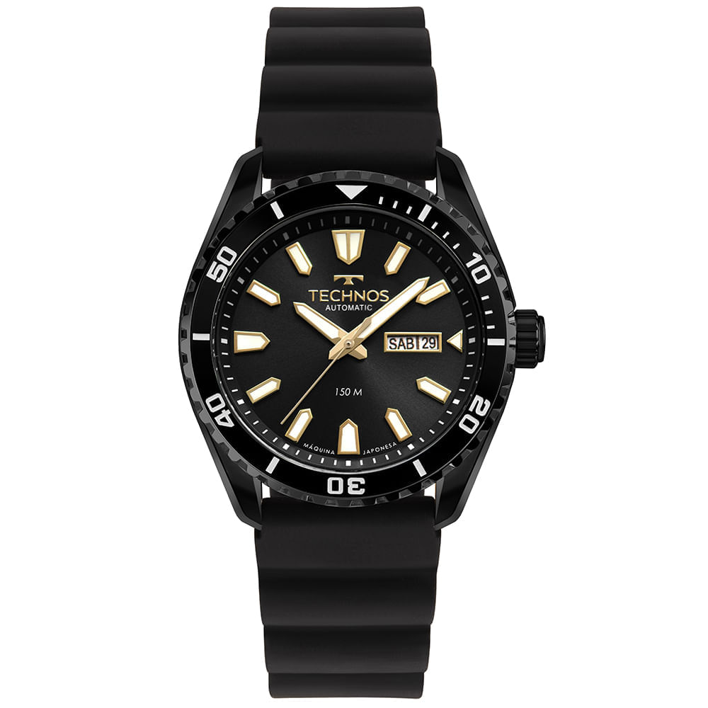 Relógio Masculino Automático Preto - Technos - 8205PF/2P