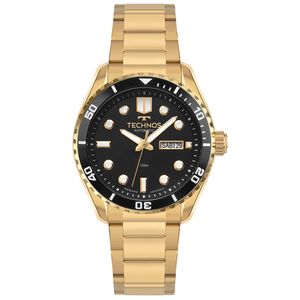 Relógio Technos Automático Masculino  Diver Dourado - 8205OZ/1P