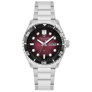 Relógio Technos Automático Masculino  Diver Prata - 8205PA/1R