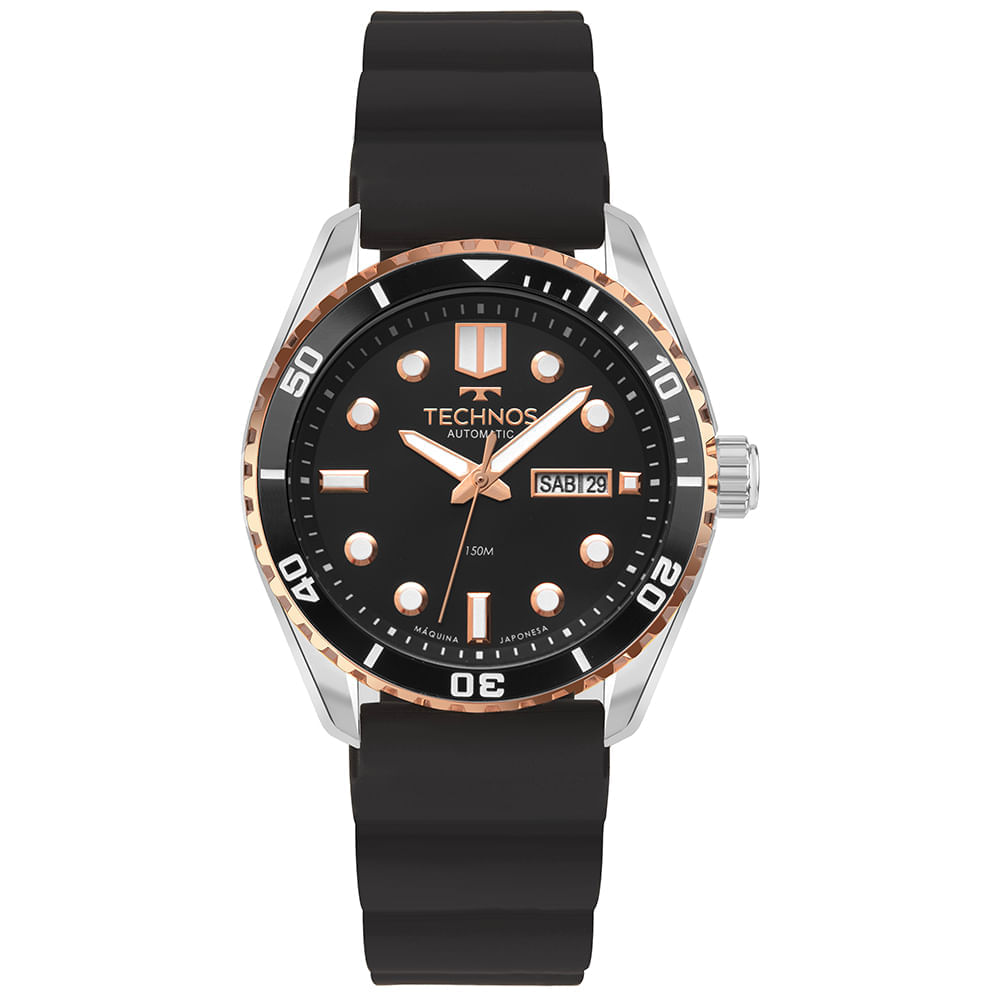 Relógio Masculino Automático Bicolor Technos - 8205PB/2P