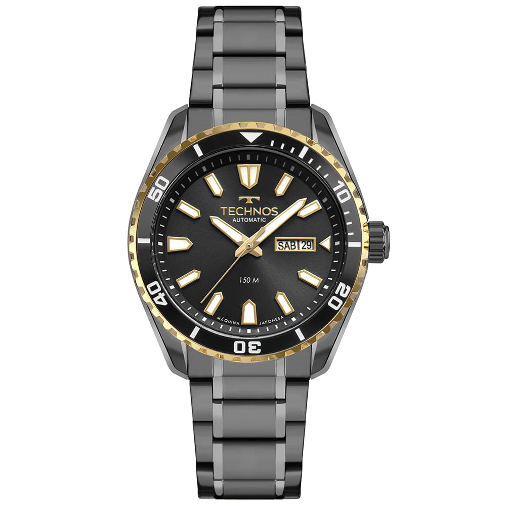 Relógio Masculino Automático Bicolor Technos - 8205PC/1P