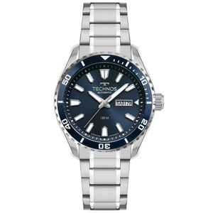 Relógio Technos Automático Masculino  Diver Prata - 8205PD/1A