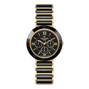 Relógio Technos Feminino Cerâmica Dourado - 6P29AMJ/1P