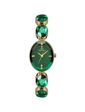 Relógio Technos Feminino Crystal Dourado