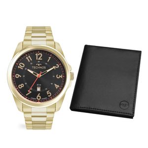 Kit Technos Masculino Militar Dourado - 2115TVE/K1P
