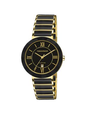 Relógio Technos Feminino Cerâmica Dourado
