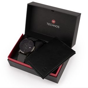 Kit Technos Masculino Steel Preto - 2115MOU/K2P