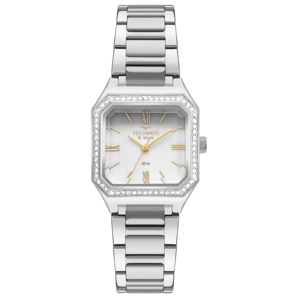 「S.prata」:月光浴 Relógio Technos Feminino St.moritz Prata - 2036NCO/1B